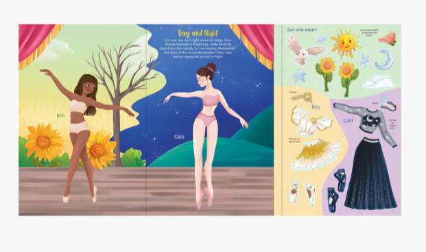 Sticker Doll Dress-up Ballet Book