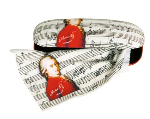 Glasses Case Mozart with Matching Microfibre Cleaning Cloth