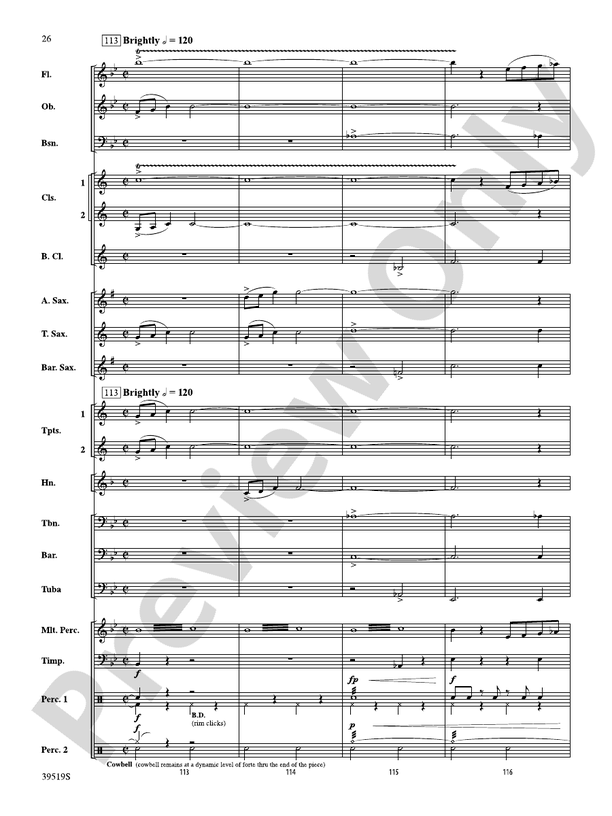 Zydeco Cajun Crawdad Dance - Concert Band Conductor Score & Parts (Digital Download)