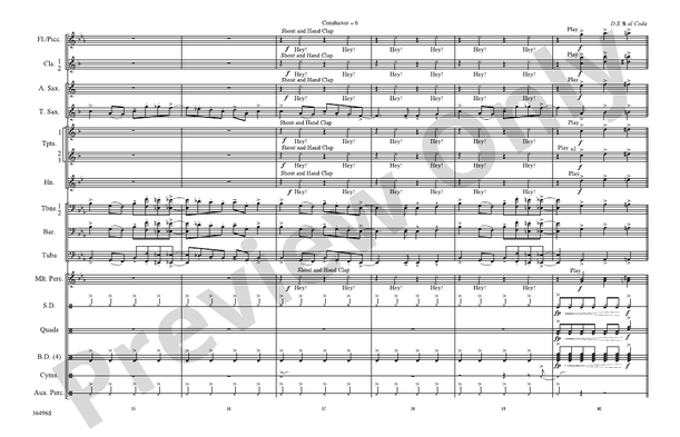 Bang the Drum All Day (Arr. Nick Baratta) – Marching Band Conductor Score & Parts (Digital Download)