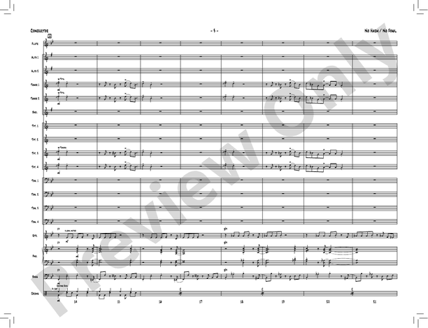No Harm / No Fowl – Jazz Ensemble Conductor Score & Parts (Digital Download)