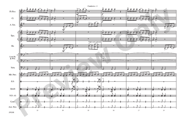 Danger Zone (Arr. Victor López) – Marching Band Conductor Score & Parts (Digital Download)