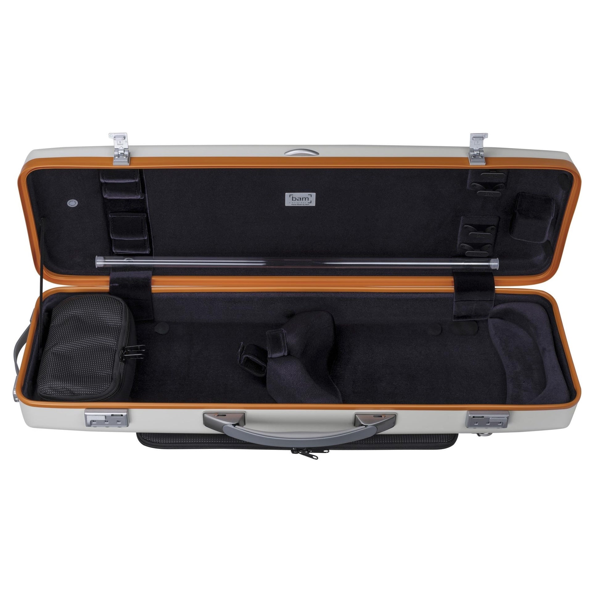 BAM Graffiti Hightech Oblong Violin Case White/Orange