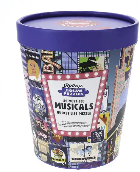 Bucket List Puzzle: 50 Must See Musicals - 1000PC