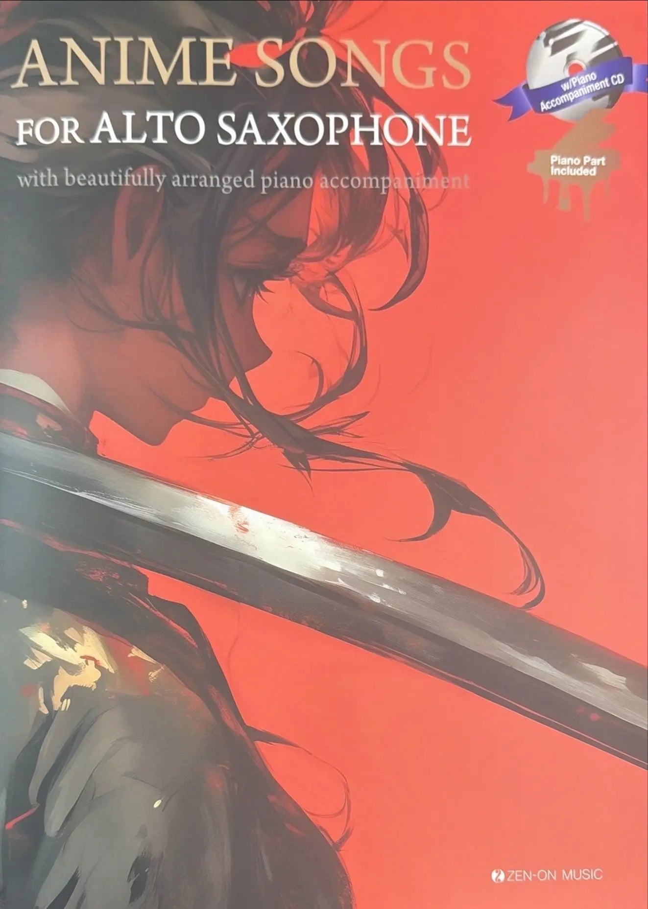 Anime Songs Book/CD - Alto Sax & Piano - Zen On