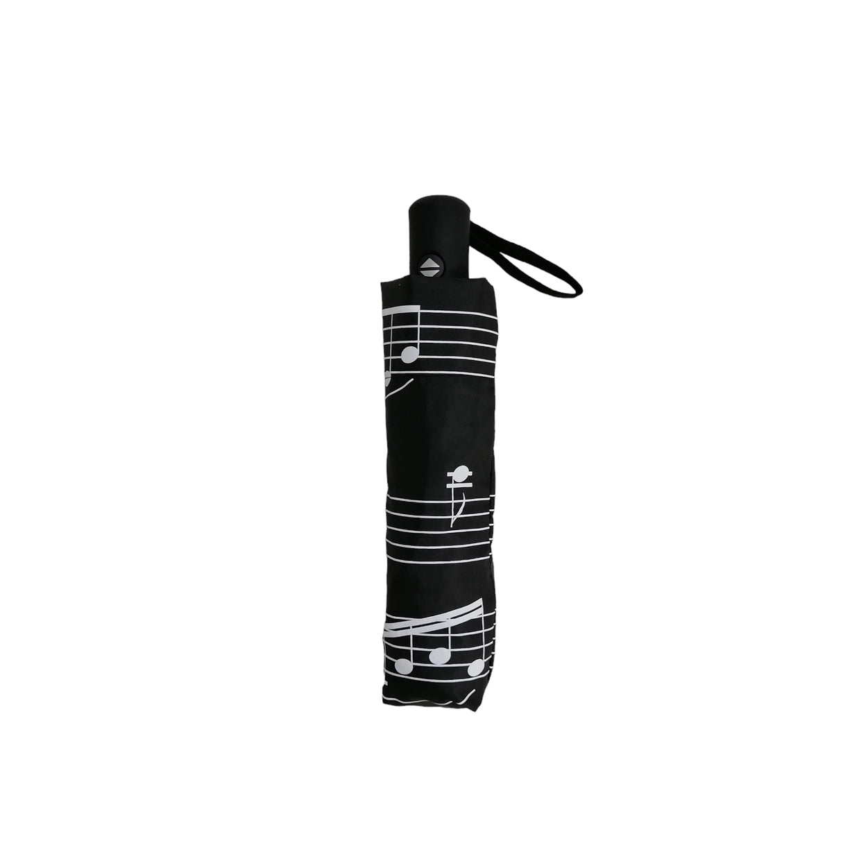 Folding Black Umbrella with White Notes by Soake