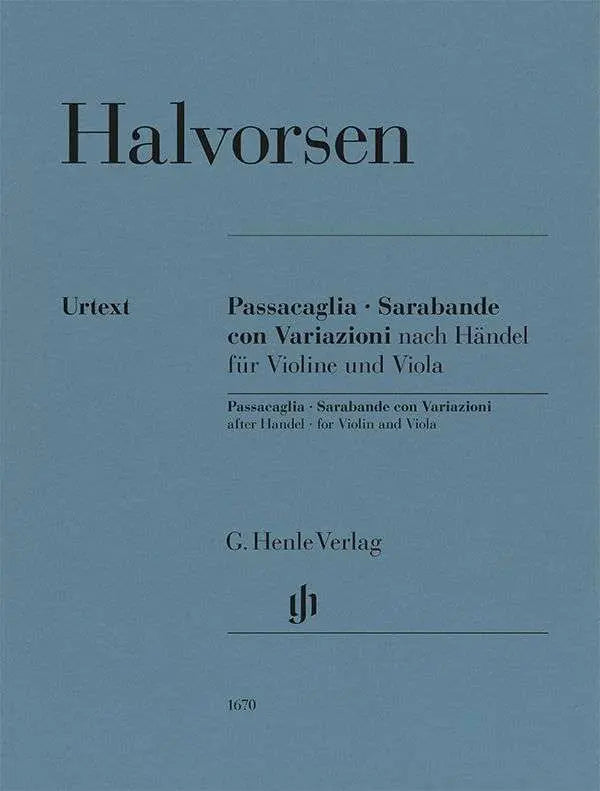 PASSACAGLIA ARR HALVORSEN FOR VIOLIN & VIOLA - HANDEL