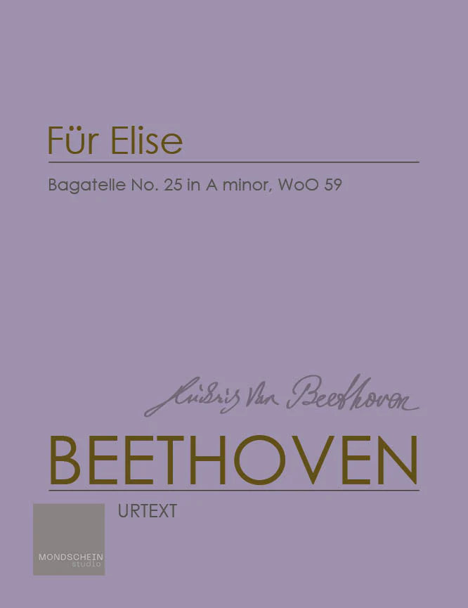 Beethoven - Fue Elise Bagatelle No. 25 in A minor - Piano Solo