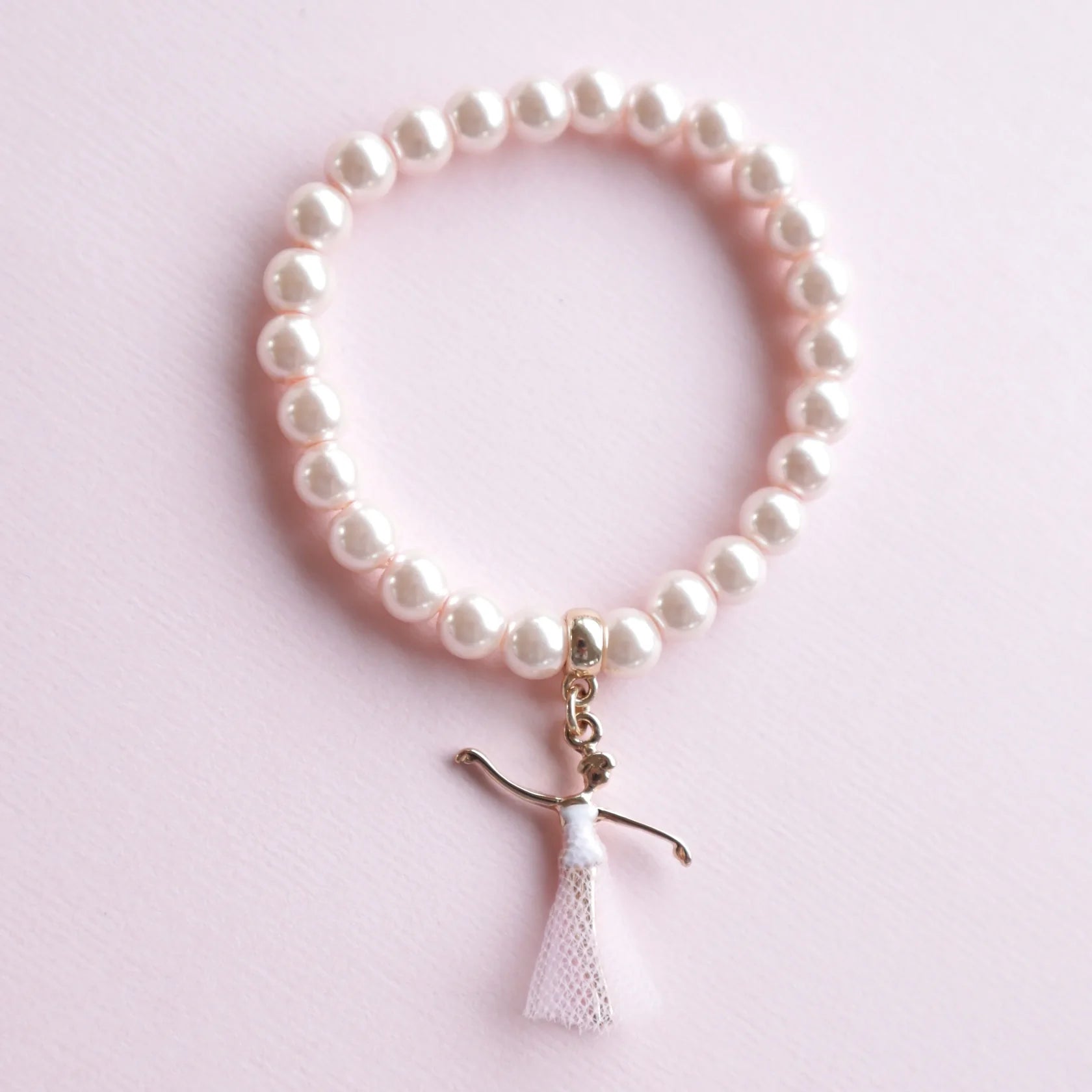 Pink Pearl Bella Ballerina Bracelet