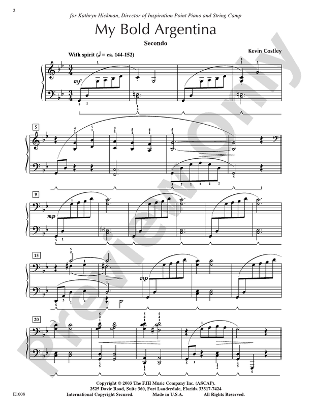 My Bold Argentina - Piano (Digital Download)