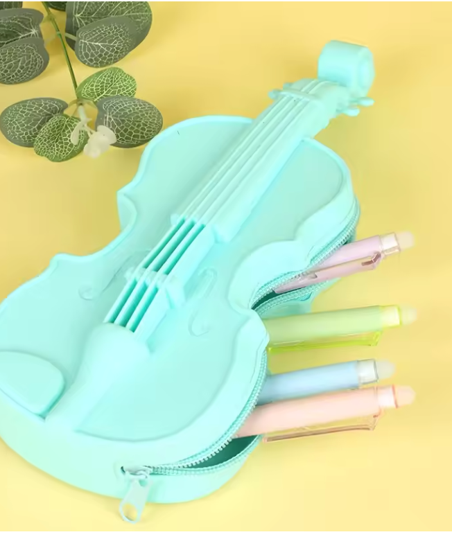 Violin Pencil Case Blue