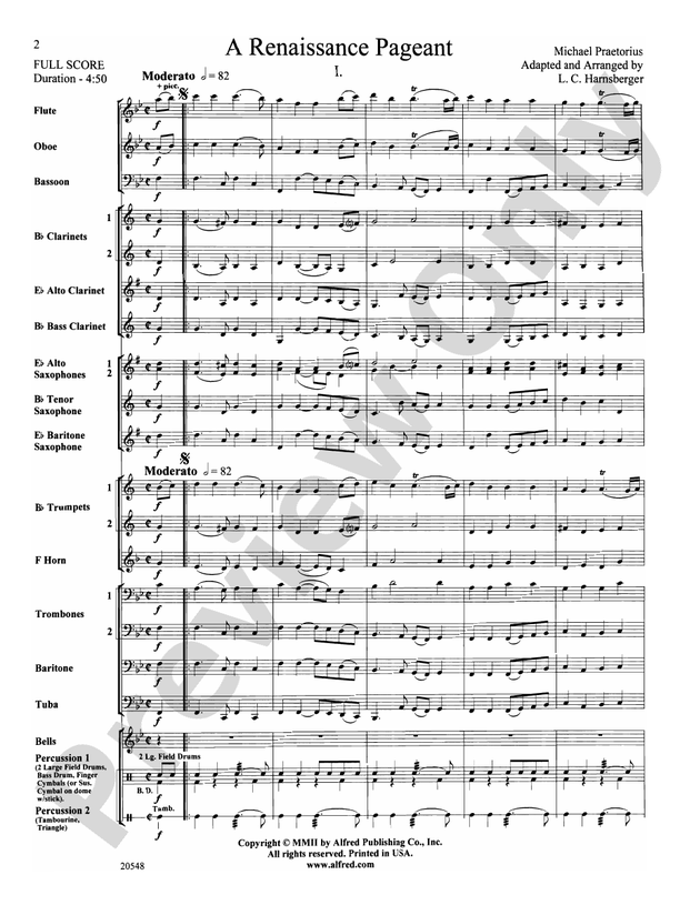 A Renaissance Pageant - Concert Band Conductor Score & Parts (Digital Download)