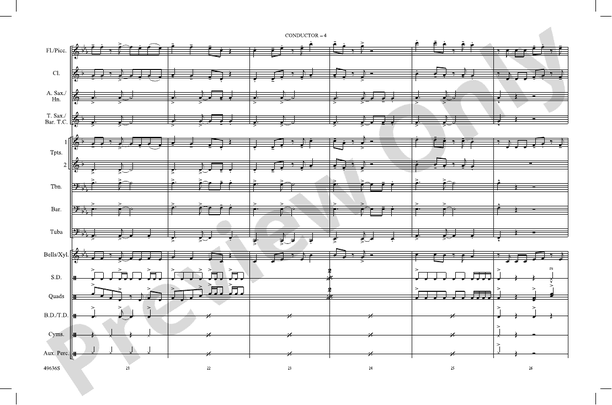 Mercy (From Space Jam: A New Legacy) – Marching Band Conductor Score & Parts (Digital Download)