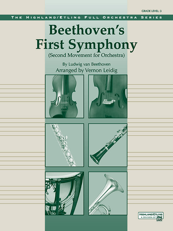 BEETHOVENS FIRST SYMPHONY 2ND MOVT HFO GR 3 Beethoven Ludwig van