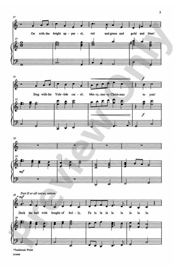 Deck the Hall and Decorate – 2-Part Choral Octavo (Digital Download)