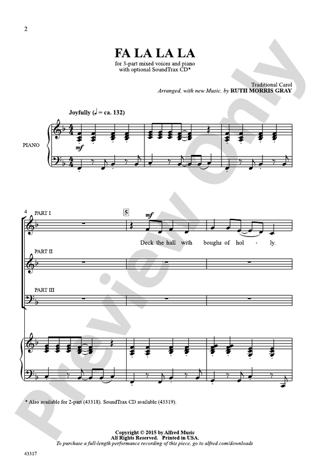 Fa La La La – 3-Part Mixed Choral Octavo (Digital Download)