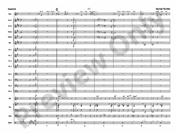 How High the Moon - Jazz Ensemble Conductor Score & Parts(Digital Download)