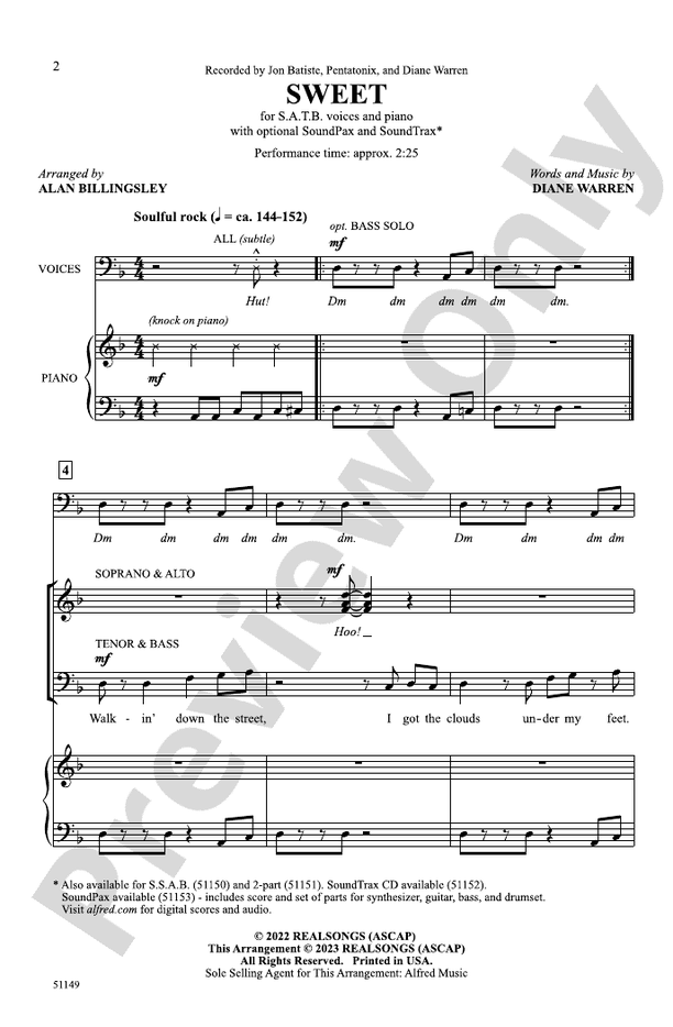 Sweet - SATB Choral Octavo (Digital Download)