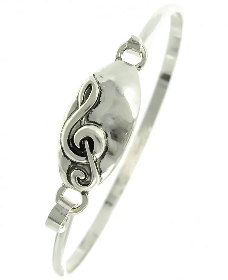Treble Clef Oval Casting Bangle