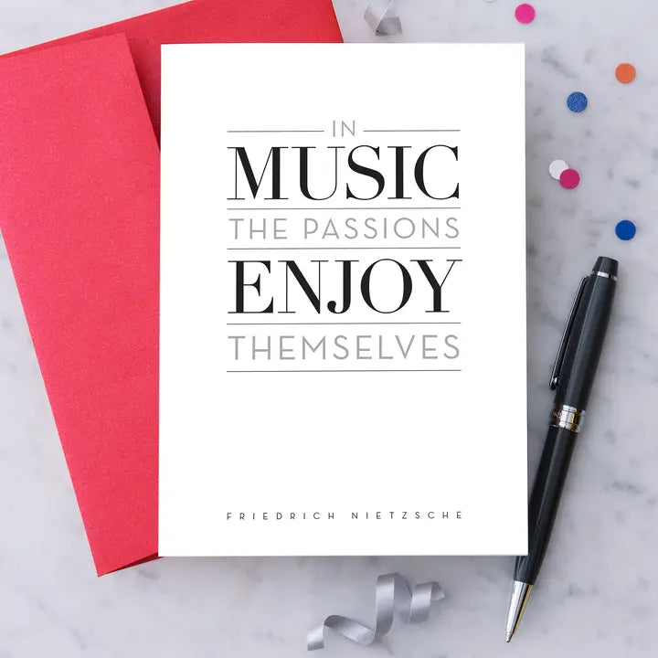 Greeting Card "In Music the Passions Enjoy Themselves"