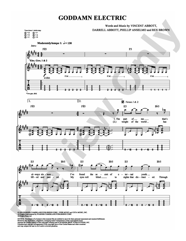 Goddamn Electric - Guitar TAB (Digital Download)
