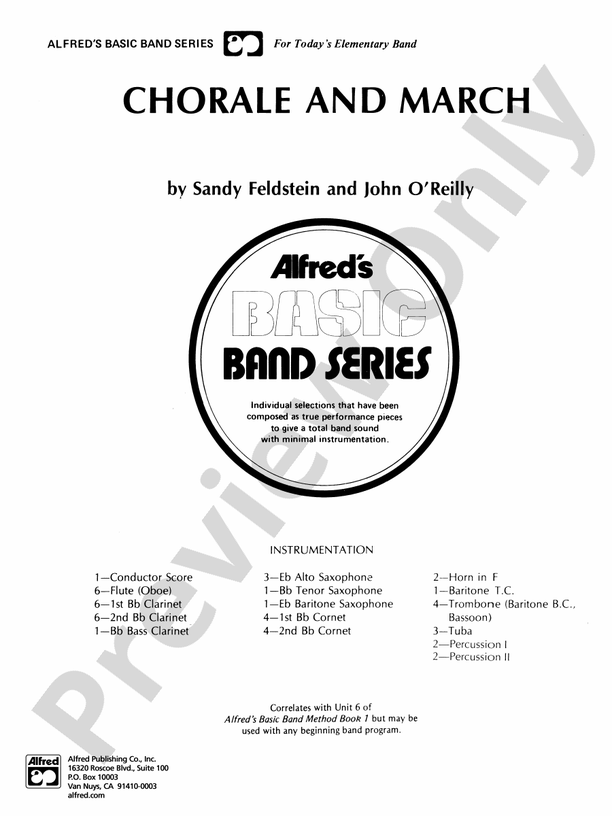 Chorale and March - Concert Band Conductor Score & Parts (Digital Download)