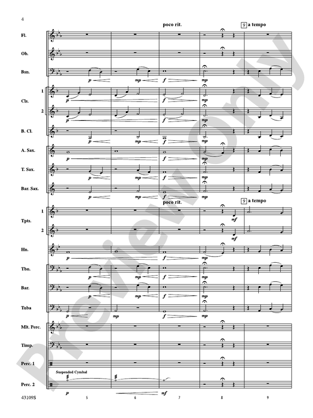 On a Tune of William Billings - Concert Band Conductor Score & Parts (Digital Download)