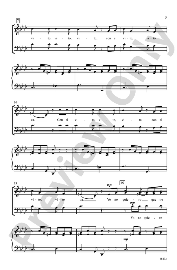 El Vito – 3-Part Mixed Choral Octavo (Digital Download)
