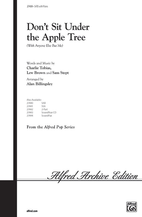 Don't Sit Under the Apple Tree – SATB Choral Octavo (Digital Download)