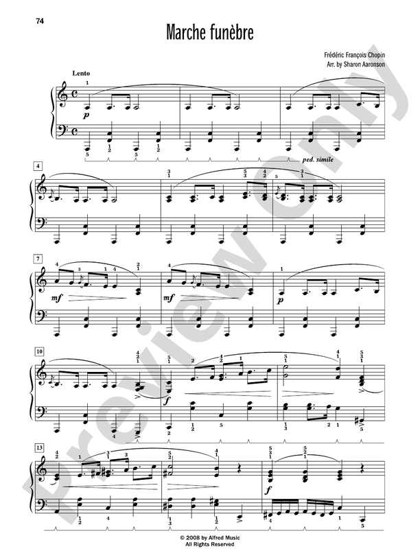 Marche funebre - Piano Solo (Digital Download)