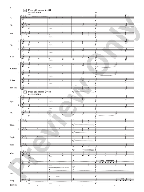 Rio Bravo - Concert Band Conductor Score & Parts (Digital Download)