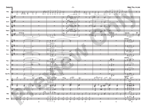 When I Fall in Love - Jazz Ensemble Conductor Score & Parts(Digital Download)