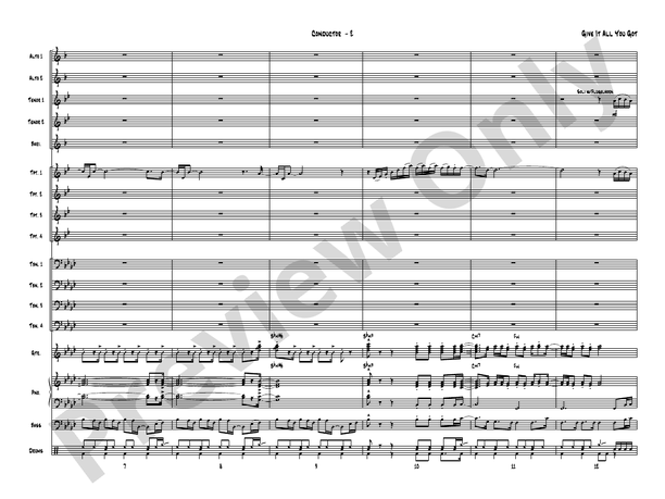 Give It All You Got - Jazz Ensemble Conductor Score & Parts (Digital Download)
