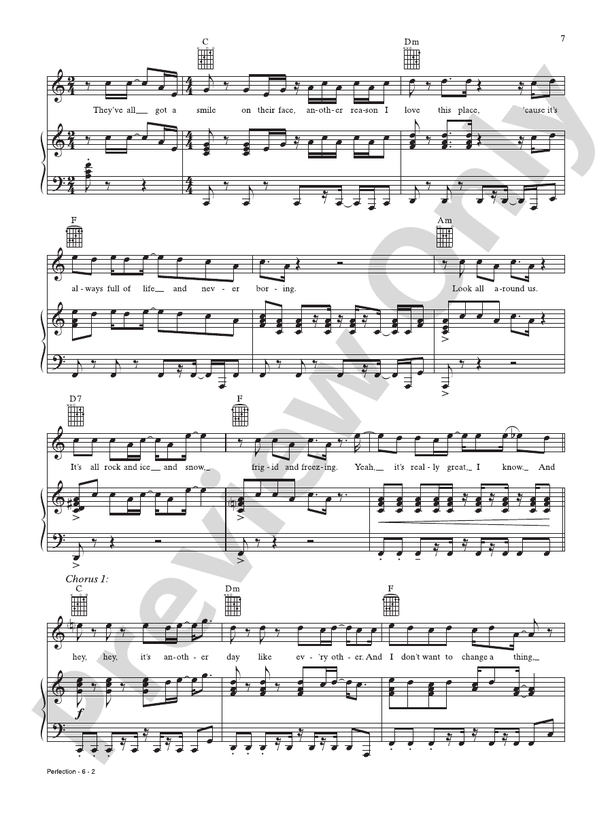 Perfection (from Smallfoot) - PVG (Digital Download)