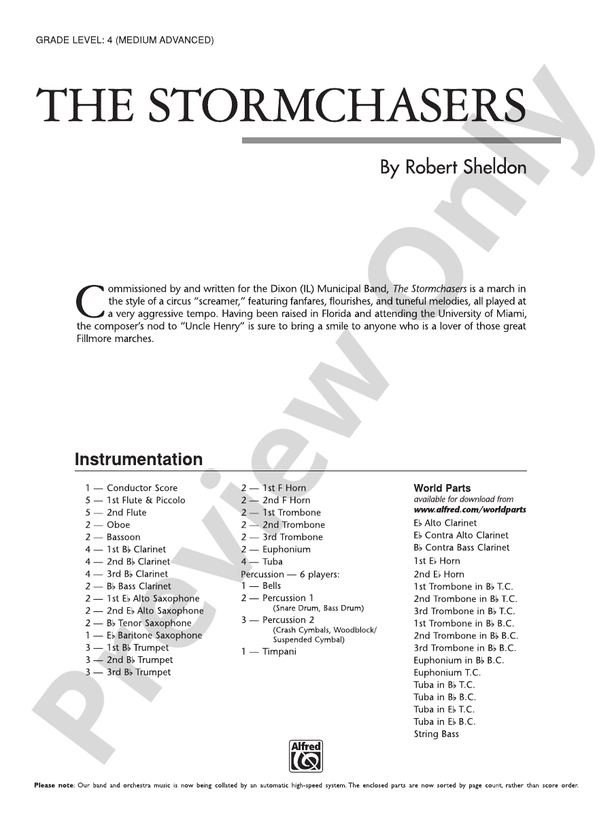 The Stormchasers - Concert Band Conductor Score & Parts (Digital Download)