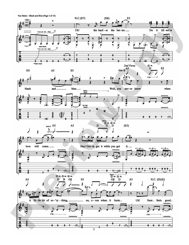 Black and Blue - Guitar TAB (Digital Download)