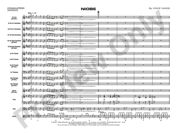 Niobe - Jazz Ensemble Conductor Score & Parts(Digital Download)