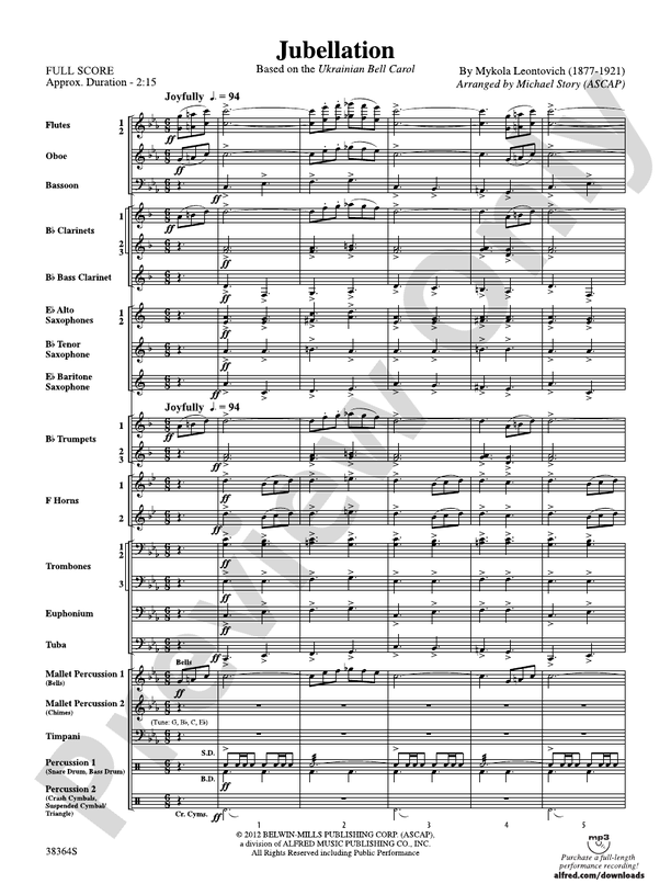 Jubellation - Concert Band Conductor Score & Parts (Digital Download)