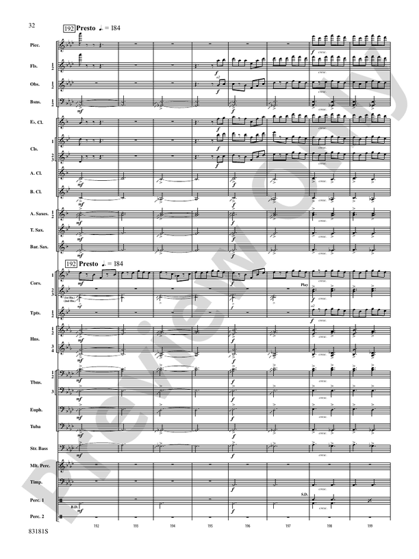 The Irish Washerwoman (from the Irish Suite) - Concert Band Conductor Score & Parts (Digital Download)