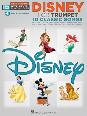 Disney - Trumpet Easy Instrumental Play-Along Book with Online Audio Tracks - Various - Trumpet Hal Leonard Trumpet Solo Sftcvr/Online Audio