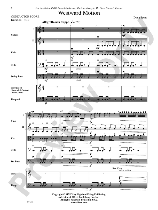 Westward Motion – String Orchestra Conductor Score & Parts (Digital Download)