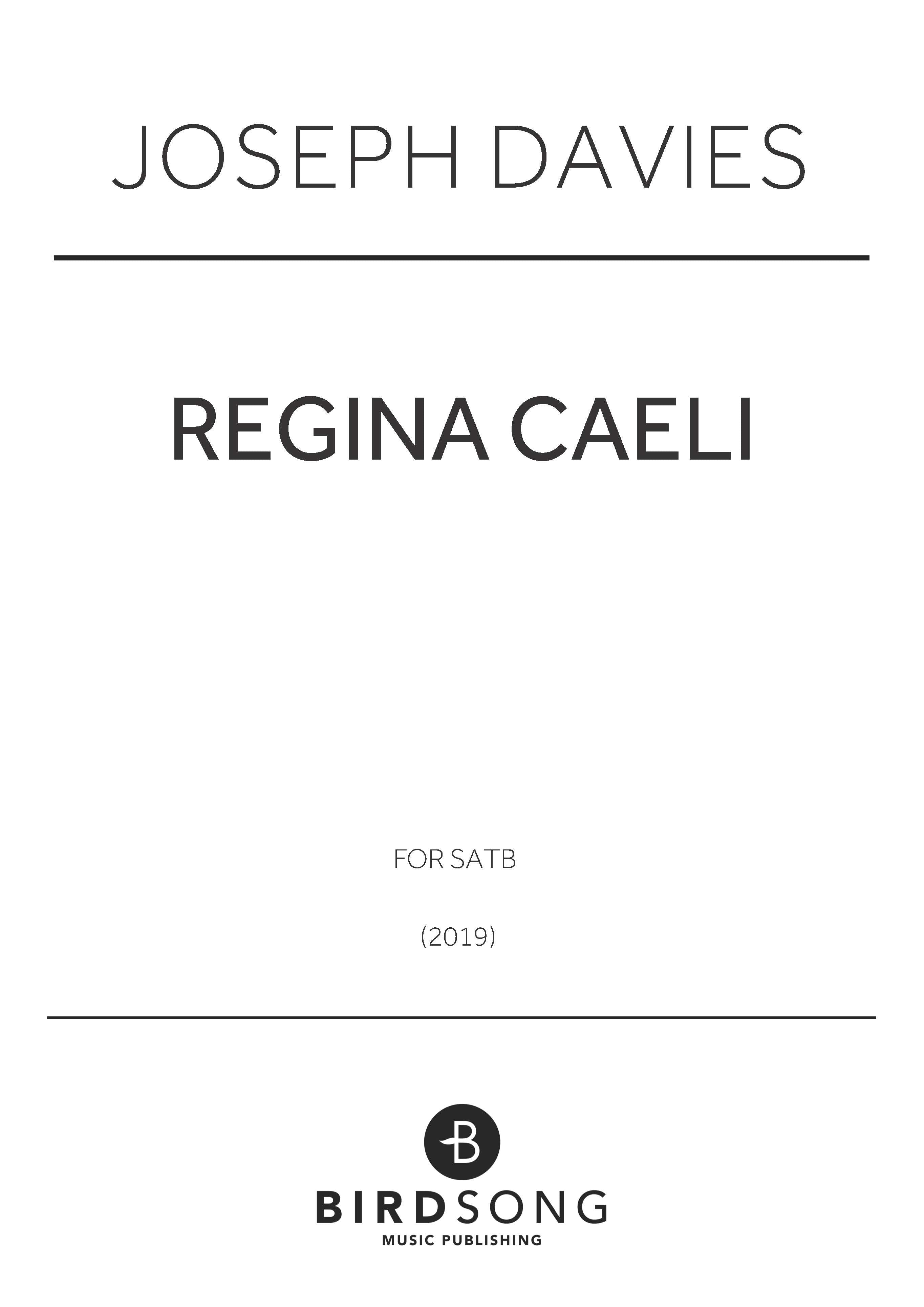 Regina Caeli - SATB Chorus (Digital Download)