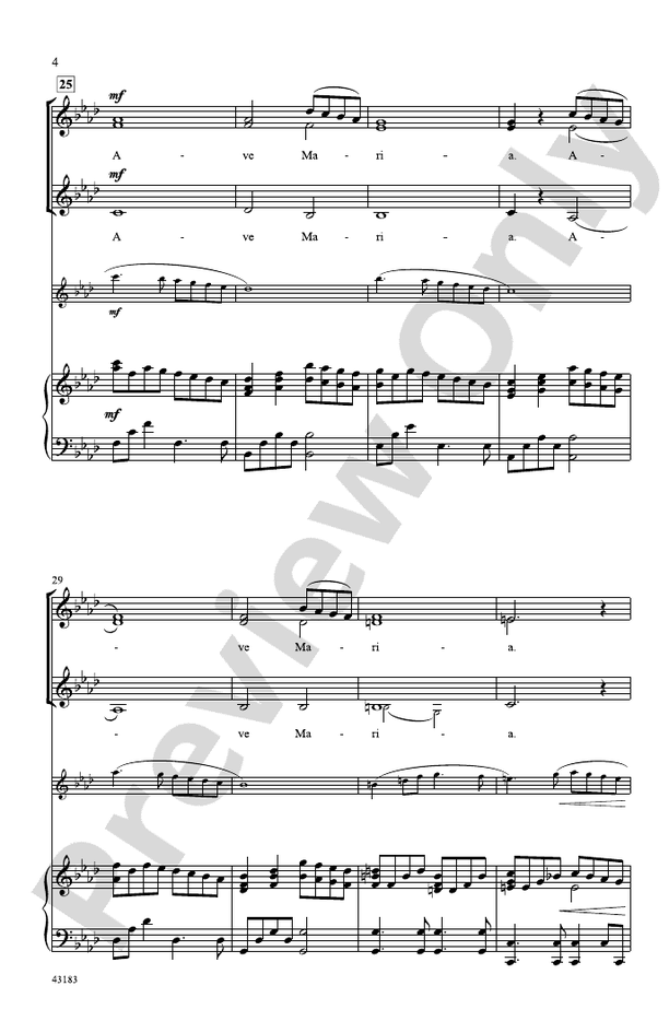 Ave Maria - Arr. Patrick M. Liebergen – SSA Choral Octavo (Digital Download)