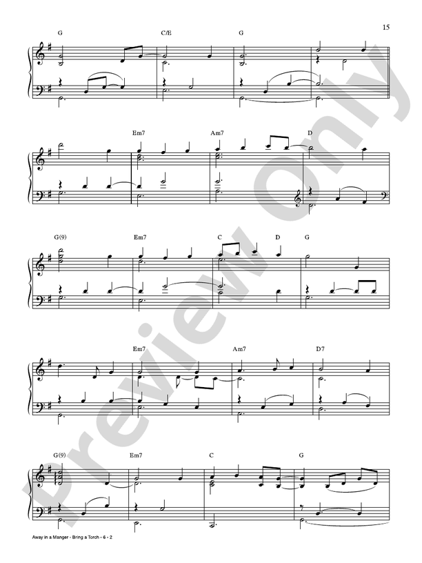 Away in a Manger/Bring a Torch, Jeanette, Isabella -  Jim Brickman - PVG (Digital Download)