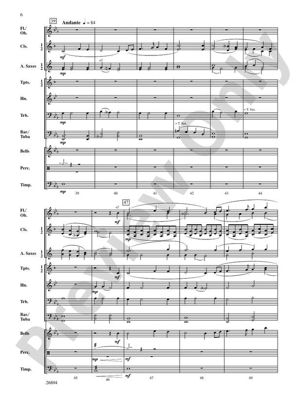 Sugar Creek Overture - Concert Band Conductor Score & Parts (Digital Download)