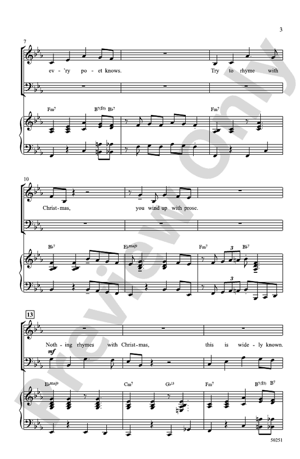 Nothing Rhymes with Christmas - SAB Choral Octavo (Digital Download)