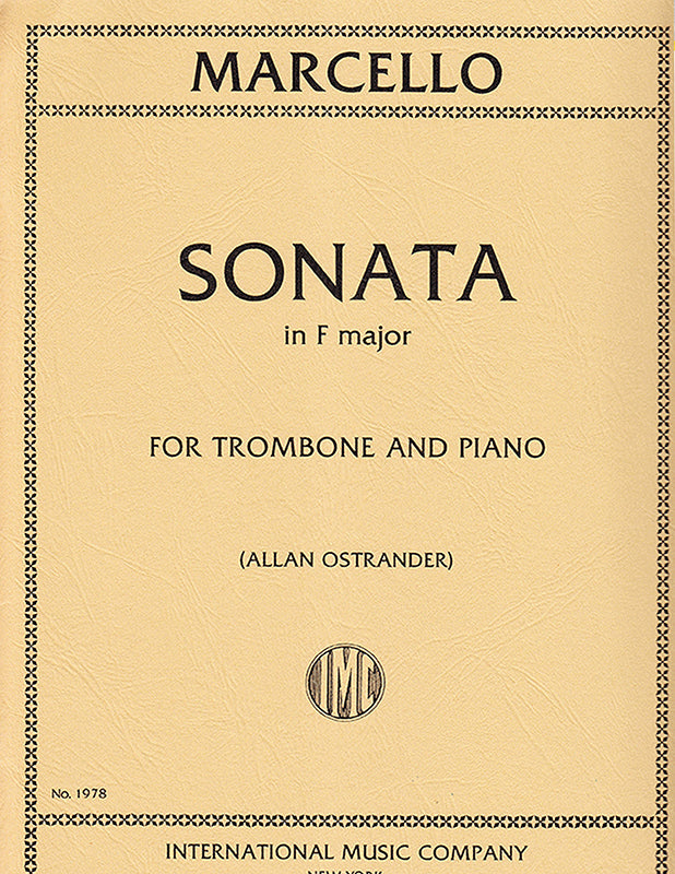 Marcello - Sonata in Fmaj - Trombone/Piano Accompaniment IMC IMC1978