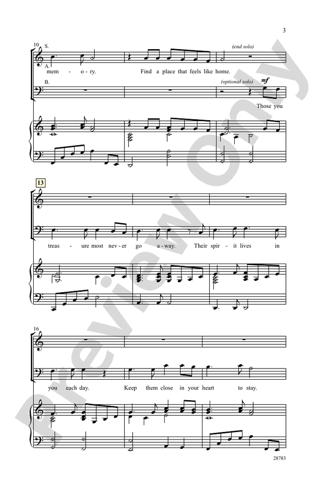 A Place Like Home (A Holiday Wish) - SAB Choral Octavo (Digital Download)