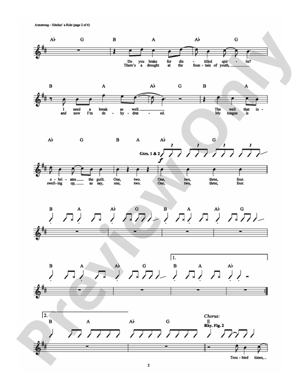 Hitchin' a Ride - Guitar TAB (Digital Download)