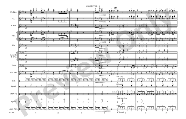Don't Start Now – Marching Band Conductor Score & Parts (Digital Download)